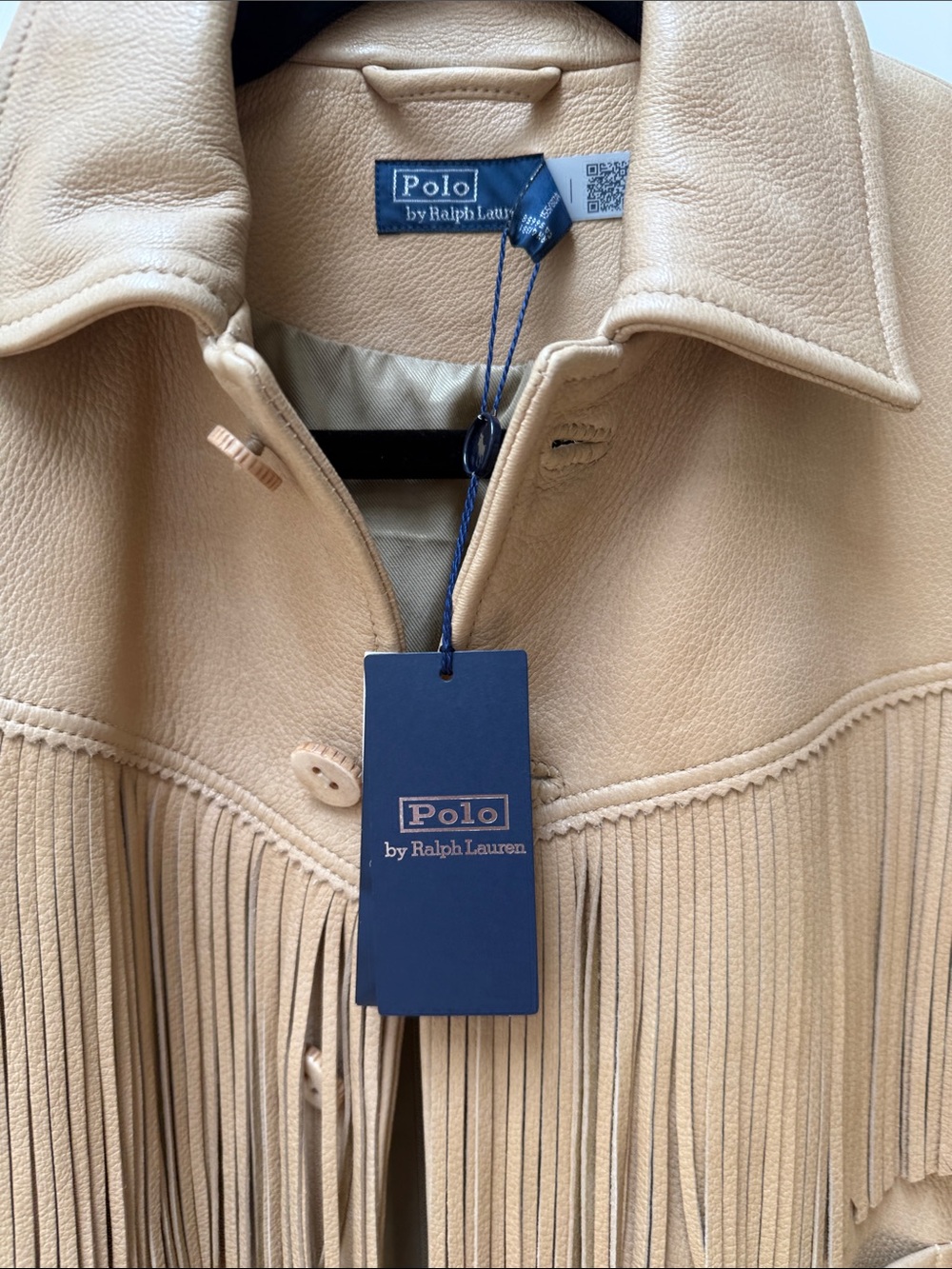 Polo by Ralph Lauren Tan Fringe Leather Jacket - Picture 4 of 4